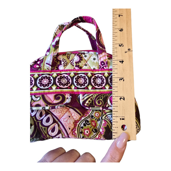 Vera Bradley Mini Cosmetic Case/Small Accessory Pouch Quilted Floral Paisley - Picture 8 of 9